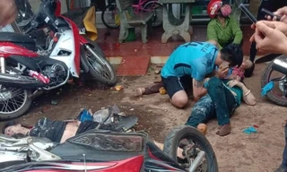 Hiện trường vụ tai nạn.