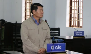 Bị cáo Huân trước vành móng ngựa