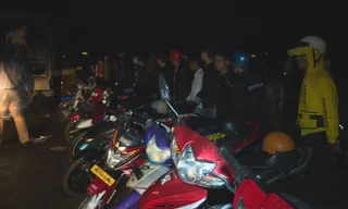 Hiện trường vụ tụ tập đua xe trái phép