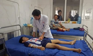 Cháu C đang điều trị tại bệnh viện