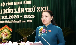 Bà Nguyễn Thị Thu Hà tiếp tục giữ chức Bí thư Tỉnh uỷ Ninh Bình khoá XXII, nhiệm kỳ 2020-2025 - Ảnh: Hoàng Long