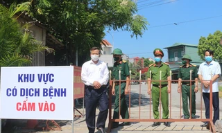 Thái Bình lấp các chốt, huy động các tổ tự quản tham gia chống dịch - Ảnh: Hoàng Long