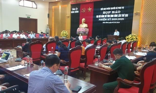 Tỉnh Ninh Bình tổ chức họp báo về Đại hội Đảng bộ tỉnh Ninh Bình lần thứ XXII - Ảnh: Hoàng Long