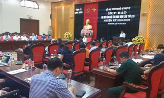 Tỉnh Ninh Bình tổ chức họp báo về Đại hội Đảng bộ tỉnh Ninh Bình lần thứ XXII - Ảnh: Hoàng Long