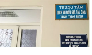 Trung tâm Dịch vụ đấu giá tài sản Thái Bình có 4 cán bộ gồm 2 lãnh đạo, 2 nhân viên đã bị vướng vòng lao lý - Ảnh: Hoàng Long