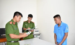 Đối tượng cướp xe ô tô Phạm Văn Vương bị bắt sau 3 giờ gây án - Ảnh: Hoàng Long