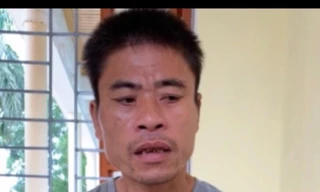 Đối tượng Quỳnh khai nhận hành vi gây rối tại cơ quan công an .Ảnh: Duy Chiến