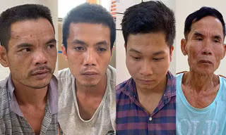 Các đối tượng trong đường dây buôn bán ma túy lần lượt sa lưới .Ảnh: TL