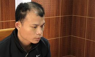 Đối tượng Bé tại cơ quan điều tra .Ảnh: TL