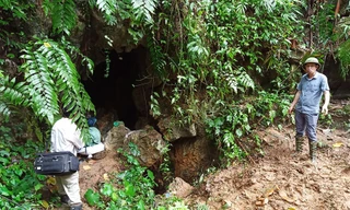 Hiện trường vụ tai nạn đào vàng ở Cao Bằng .Ảnh: CB