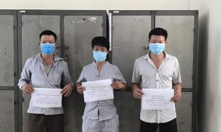 Ba đối tượng phá rừng phòng hộ bị khởi tố .Ảnh: B. Huệ 