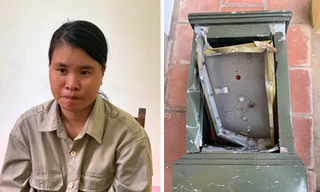 Đối tượng Đông và tang vật .Ảnh: Huyền Mỹ