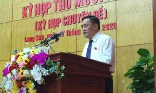 Tân Chủ tịch UBND tỉnh Lạng Sơn Hồ Tiến Thiệu .Ảnh: Duy Chiến