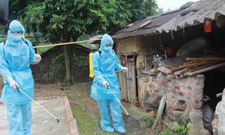 Huyện Lộc Bình tiến hành phun thuốc tiêu độc khử trùng, khoanh vùng dập dịch .Ảnh: Quang Duy