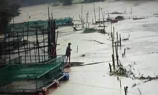 Khu vực ông Tuấn gặp nạn nước lũ đang dâng cao *ảnh: Duy Chiến 