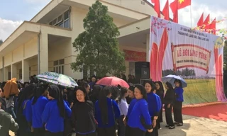 Lễ hội Lồng tồng xã Quảng Lạc được tổ chức thường niên vào ngày mồng 5 tết .Ảnh: D.Chiến