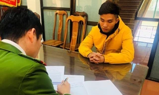 Hoàng Minh Dũng khai nhận hành vi tại cơ quan công an. Ảnh: Anh Khoa