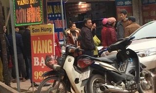 Hiện trường tiệm vàng ở Đình Lập sau vụ cướp Ảnh: TL