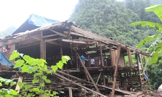 Hiện trường vụ sạt lở đất, đá ở Cao Bằng *ảnh: CB