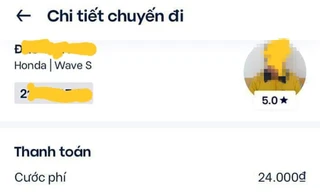 Thông tin chuyến đi có tiền phụ phí cao gấp đôi tiền cước. 