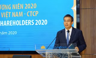 Ông Đặng Ngọc Hoà phát biểu sau khi được bầu làm Chủ tịch HĐQT Vietnam Airlines sáng 10/8. 