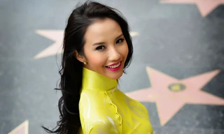 Người đẹp Xuân Thảo diện áo dài bừng sáng đại lộ Hollywood