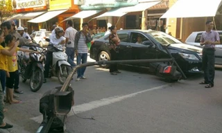 Hiện trường vụ tai nạn.