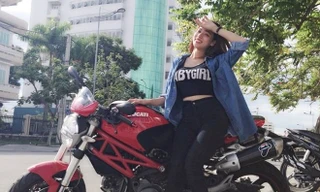 Thiếu nữ Huế chơi mô tô hầm hố tậu Ducati hơn 300 triệu