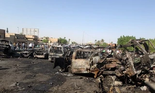 Hiện trường một vụ đánh bom ở Baghdad. (Nguồn: AFP/TTXVN)