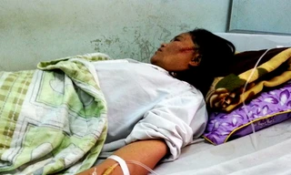 Chị Lê Thị Tâm phải khâu 10 mũi