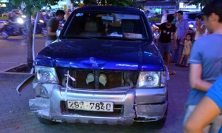 Hiện trường vụ tai nạn.