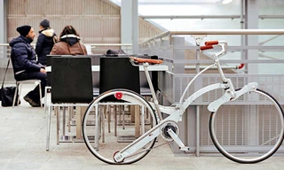 Xe đạp không nan hoa, gập nhỏ như chiếc ô