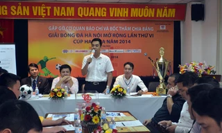 Lễ bốc thăm chia bảng Giải bóng đá Hà Nội mở rộng lần thứ 6 - Cúp HASMEA năm 2014.