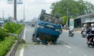 Hiện trường vụ tai nạn.