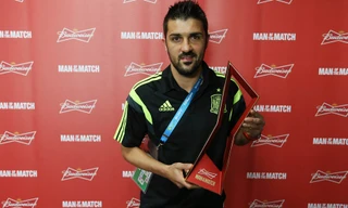David Villa xuất sắc nhất trận.