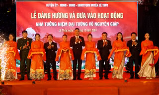 Khánh thành Nhà tưởng niệm Đại tướng Võ Nguyên Giáp tại quê nhà
