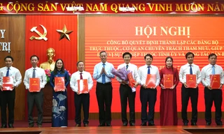 Thành lập, bổ nhiệm lãnh đạo các Đảng bộ, cơ quan chuyên trách, đơn vị trực thuộc Tỉnh ủy Quảng Trị