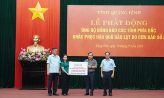 Quảng Bình quyên góp được hơn 5,3 tỷ đồng giúp các tỉnh phía Bắc khắc phục hậu quả bão, lũ 