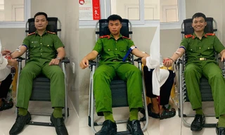 3 chiến sỹ công an Quảng Bình kịp thời hiến máu cứu sống sản phụ sinh non 