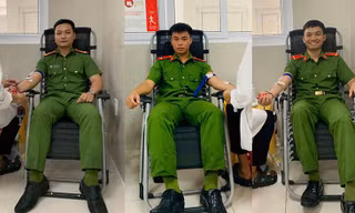3 chiến sỹ công an Quảng Bình kịp thời hiến máu cứu sống sản phụ sinh non 
