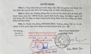 Sau hơn 11 năm công tác, một viên chức mới biết mình không có quyết định... tuyển dụng