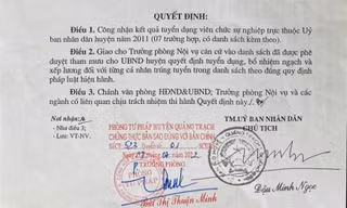 Sau hơn 11 năm công tác, một viên chức mới biết mình không có quyết định... tuyển dụng