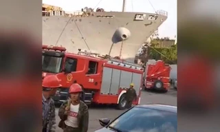 Hiện trường vụ tai nạn. (Ảnh: AP)