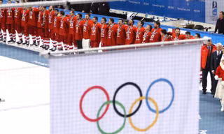 Các vận động viên Nga thi đấu dưới banner trung lập tại PyeongChang năm 2018. (Ảnh: Reuters)