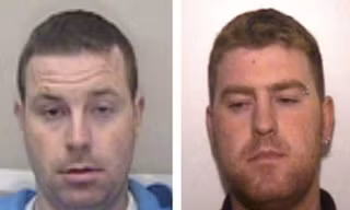 Hai đối tượng Christopher Hughes (trái) và Ronan Hughes (phải) đang bị cảnh sát truy tìm