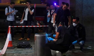 Hiện trường vụ tấn công bằng dao. (Ảnh: SCMP)