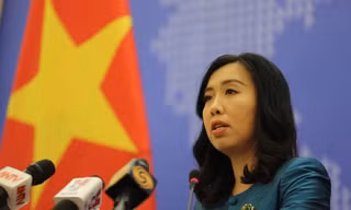 Người phát ngôn Bộ Ngoại giao Lê Thị Thu Hằng. (Ảnh: Như Ý)