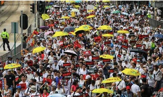 Cảnh sát ước tính hàng chục ngàn người Hong Kong tham gia cuộc biểu tình hôm nay