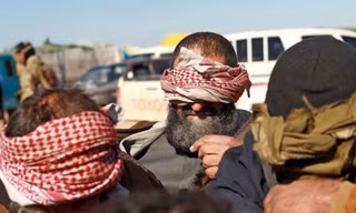 Những đối tượng tình nghi là thành viên IS bị bắt tại Syria đầu năm nay. (Ảnh: Getty Images)