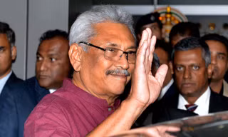 Tổng thống Sri Lanka Gotabaya Rajapaksa đang có chuyến thăm Ấn Độ. (Ảnh: EPA)